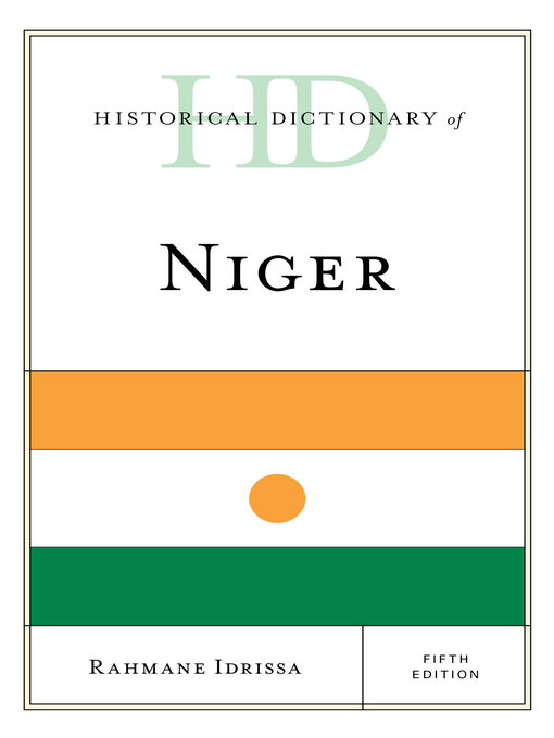 Title details for Historical Dictionary of Niger by Rahmane Idrissa - Available